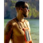 Oranžové vodotěsné pouzdro na telefon – Zulupack® Phone Pocket – IP68 do hloubky 3 m
