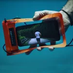 Oranžové vodotěsné pouzdro na telefon – Zulupack® Phone Pocket – IP68 do hloubky 3 m