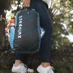 Vodotěsný batoh, sbalitelný 12 L – modrý, IP66, pro turistiku, SUP a kajak – Zulupack® Quokka